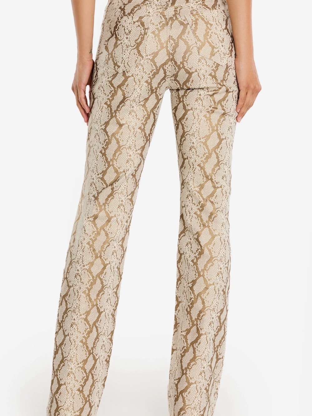 Noli Aria Coated Flare Jean - Gold Python - Picture 3 of 8